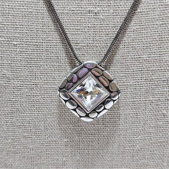 Brighton Pebbled Large Crystal Jeweled‎ Pendant Necklace - Picture 5 of 6